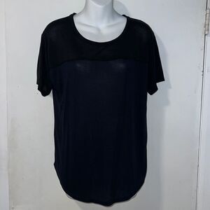 VINCE. Navy and Black Colorblock T Shirt-M